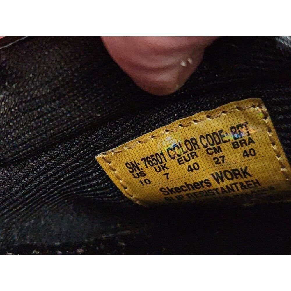 EUC Skechers Work Black Patent Slip-Resistant Patent Clogs EH Rated/Sz. 10 - Picture 9 of 9